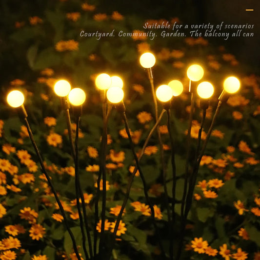 Glimmering Garden Waterproof Solar Firefly Lights